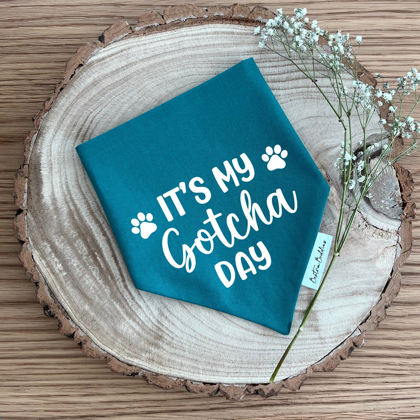 Personalised Gotcha Day Dog Bandana