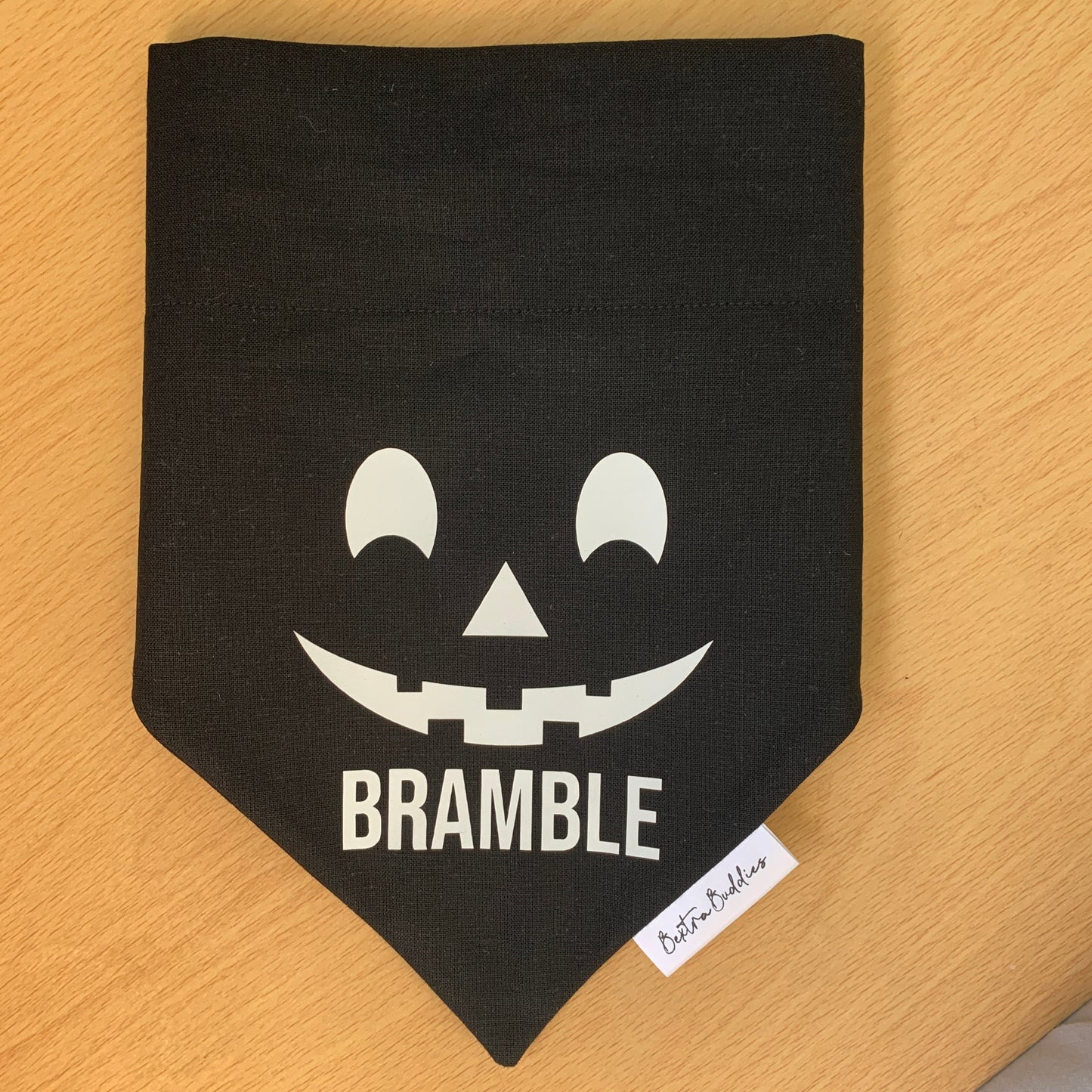 Black Pumpkin Face Bandana