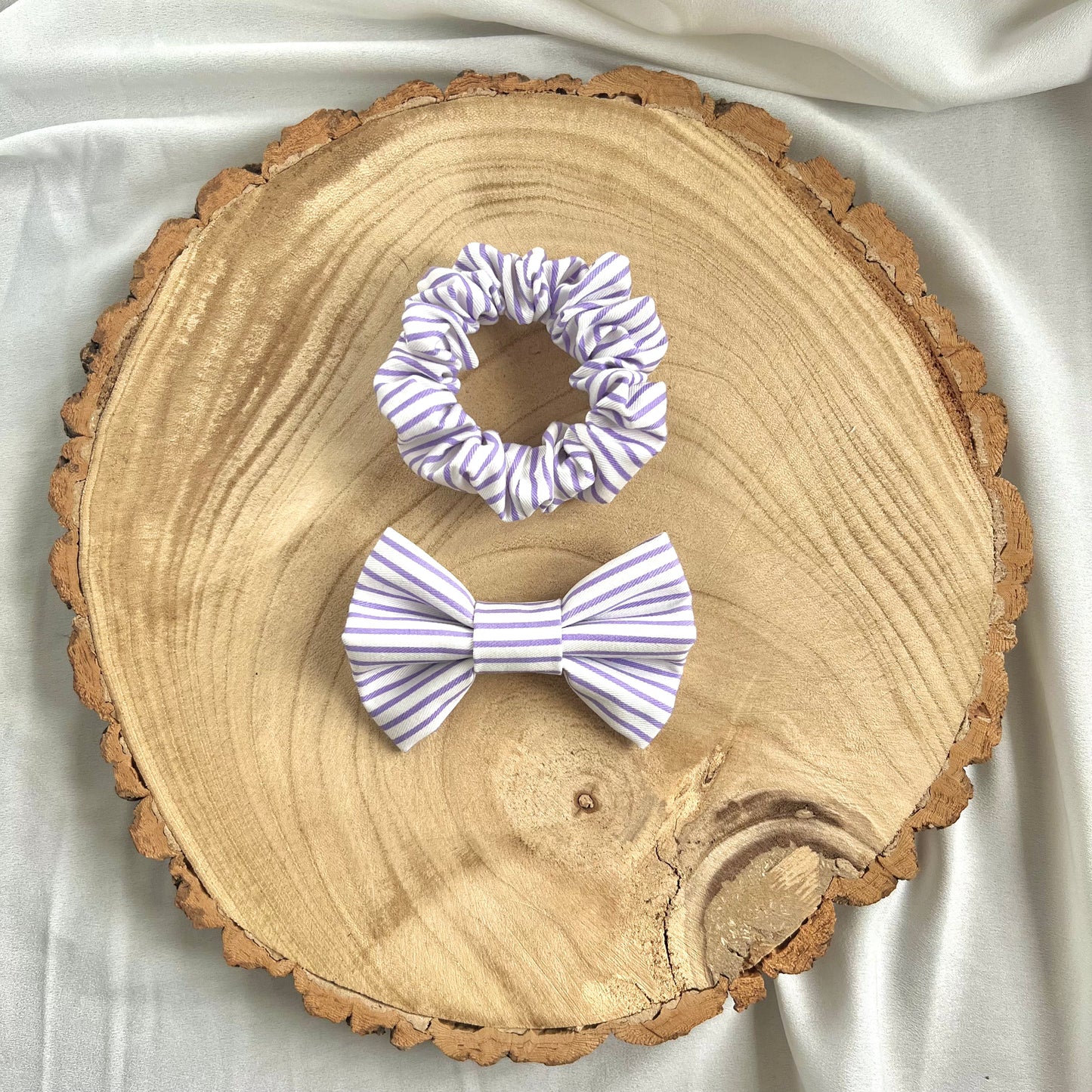 Purple Stripe Bow