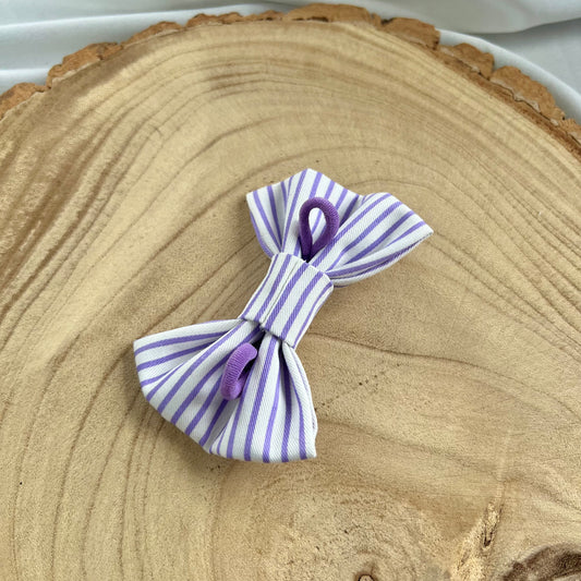 Purple Stripe Bow