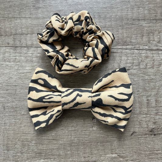Tiger Print Bow