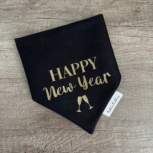 Happy New Year Dog Bandana