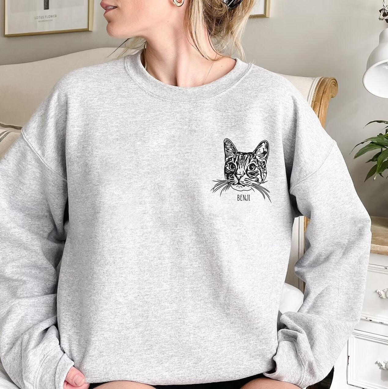 Custom Pet Portrait Sweatshirt