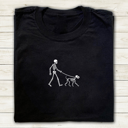 Skeleton Dog Walker T-shirt