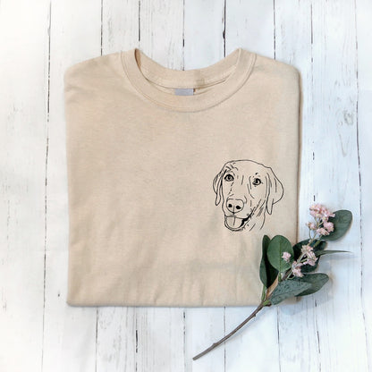 Sand Custom Pet Portrait T-Shirt