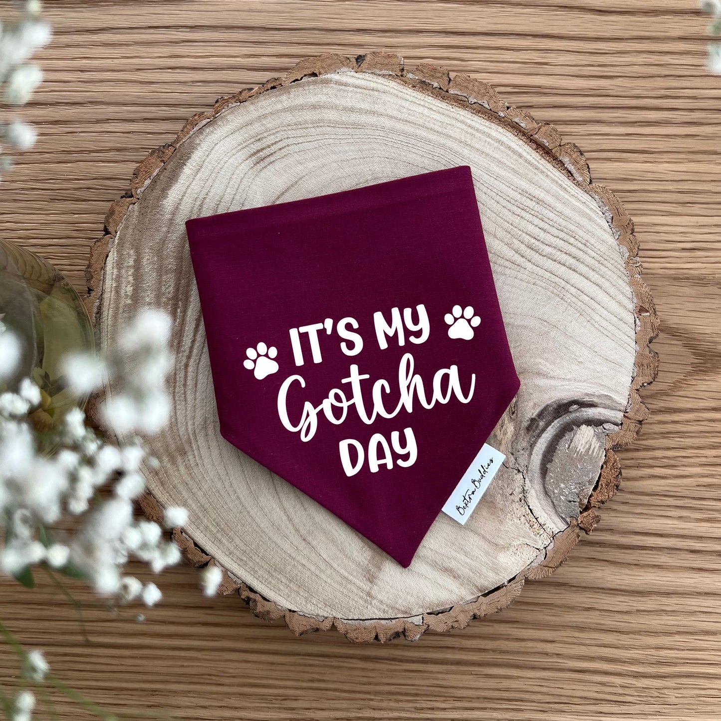 Personalised Gotcha Day Dog Bandana