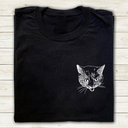 Black Custom Pet Portrait T-Shirt