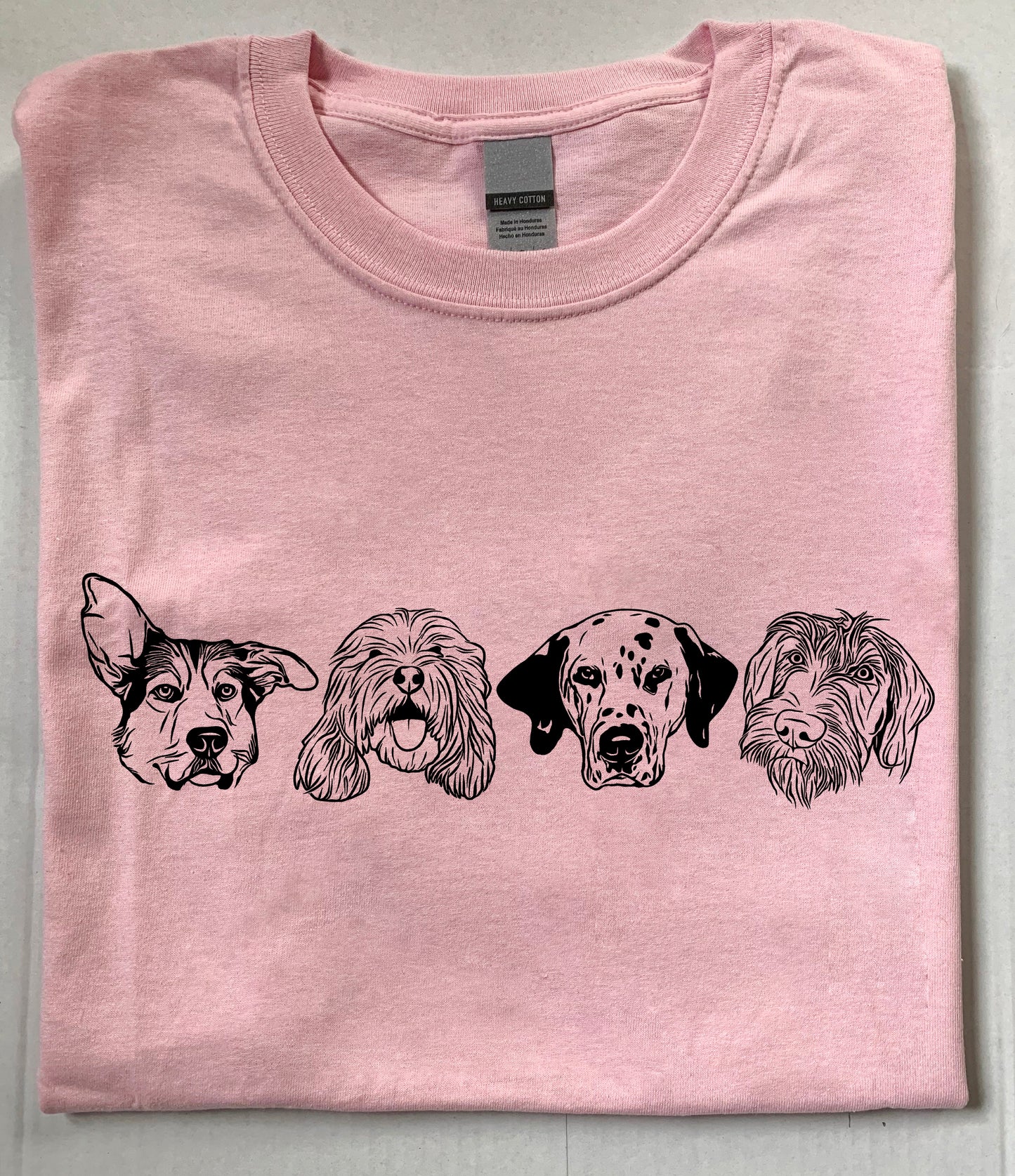 Pink Custom Pet Portrait T-Shirt