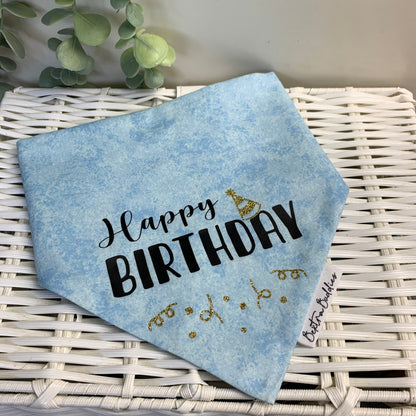 Happy Birthday Bandana Blue