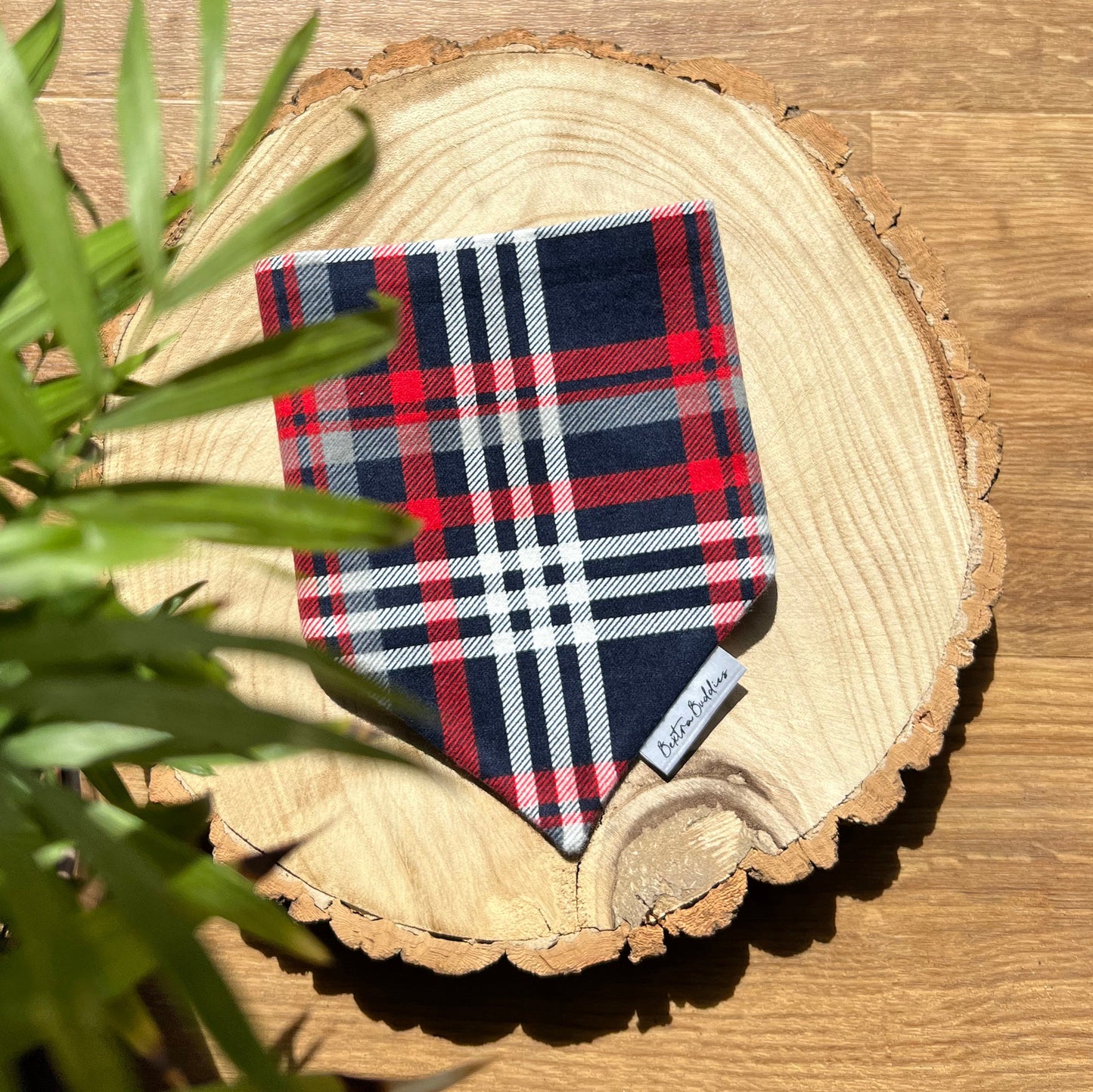 Soft Red Tartan Bandana